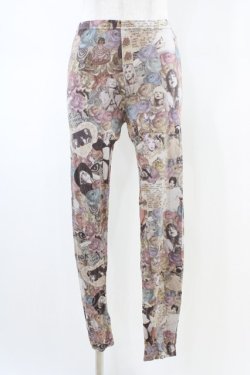 画像1: HYSTERIC GLAMOUR / プリントレギンス  ブラウン H-26-02-23-1037-PU-PA-KB-ZH