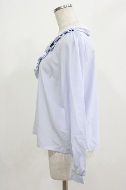 画像2: axes femme POETIQUE / レースビック襟ブラウス M サックス H-26-02-23-048-AX-TO-NS-ZH