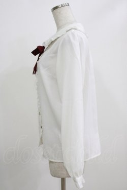 画像2: Amavel / リボンブラウス Free オフ/レッド H-26-02-23-051-CA-BL-NS-ZH