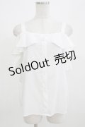 LODISPOTTO / オフショルブラウス M ホワイト H-26-02-23-052-LO-BL-NS-ZH