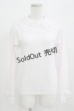 画像1: axes femme kawaii / レーシーフリルニットプル M ピンク H-26-02-23-059-AX-TO-NS-ZH