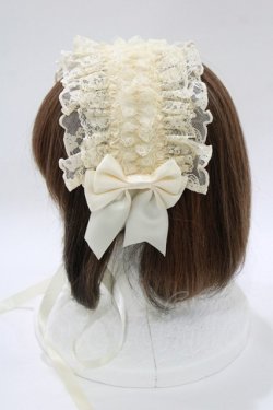 画像2: metamorphose / 総レースフリルヘッドドレス  生成り H-26-02-23-074-ME-AC-NS-ZH