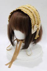 画像1: metamorphose / タッセル付きヘッドドレス(無地)  無地カラシ(Mustard) H-26-02-23-075-ME-AC-NS-ZH (1)