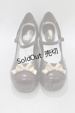 画像1: Queen Bee / アンティークリボンパンプス LL(24.5?25.0) ブラウン H-26-02-23-082-EL-SH-NS-ZH
