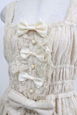 画像4: metamorphose / 【プラスサイズ】総レースシャーリングフリルジャンパースカート プラスサイズ 生成り H-26-02-23-007-ME-OP-NS-ZH