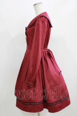 画像2: Amavel / Message Ribbonセーラーワンピース Free ボルドー H-26-02-23-009-CA-OP-NS-ZH