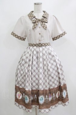 画像1: axes femme POETIQUE / レトロアイスクリームワンピース M モカ H-26-02-23-010-AX-OP-NS-ZH