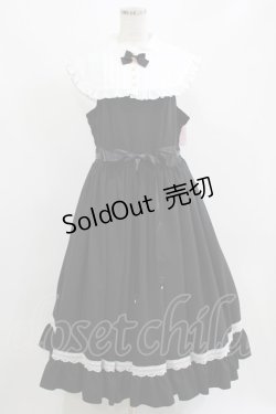 画像1: metamorphose / 【プラスサイズ】Priere〜星に祈りを〜ミディアムジャンパースカート プラスサイズ ブラック H-26-02-23-012-ME-OP-NS-ZH