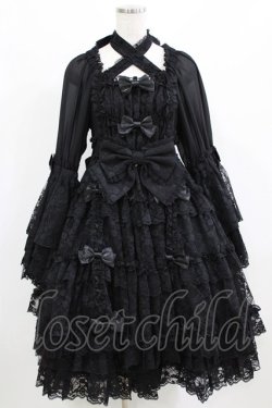 画像1: metamorphose / 【プラスサイズ】追憶の姫君ドレス プラスサイズ ブラック H-26-02-23-002-ME-OP-NS-ZH