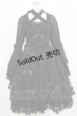 画像1: metamorphose / 【プラスサイズ】追憶の姫君ドレス プラスサイズ ブラック H-26-02-23-002-ME-OP-NS-ZH