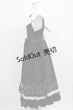 画像2: metamorphose / 【プラスサイズ】Priere〜星に祈りを〜ミディアムジャンパースカート プラスサイズ ブラック H-26-02-23-012-ME-OP-NS-ZH