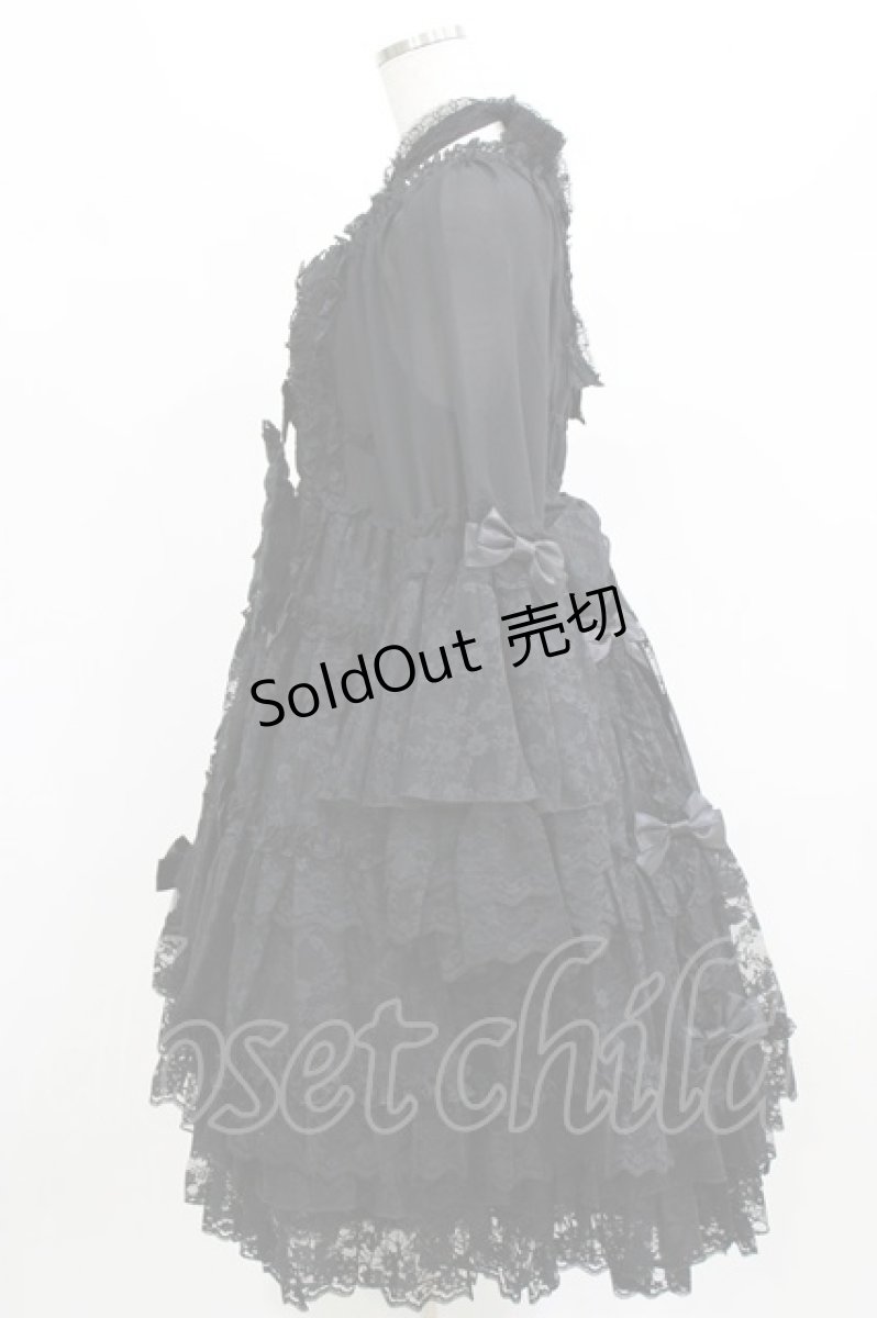 画像2: metamorphose / 【プラスサイズ】追憶の姫君ドレス プラスサイズ ブラック H-26-02-23-002-ME-OP-NS-ZH (2)