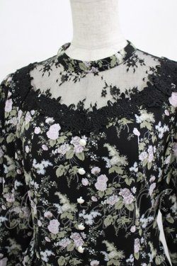 画像4: Kurumi Collaboration / KRハナジゴスリーブワンピース Free ブラック H-26-02-23-014-GO-OP-NS-ZH