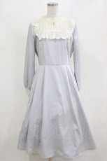 画像1: axes femme kawaii / ヨークレース切替ワンピース M ブルー H-26-02-23-016-AX-OP-NS-ZH (1)