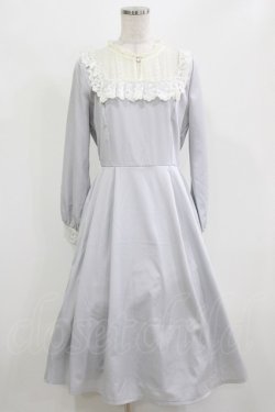 画像1: axes femme kawaii / ヨークレース切替ワンピース M ブルー H-26-02-23-016-AX-OP-NS-ZH