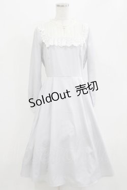 画像1: axes femme kawaii / ヨークレース切替ワンピース M ブルー H-26-02-23-016-AX-OP-NS-ZH