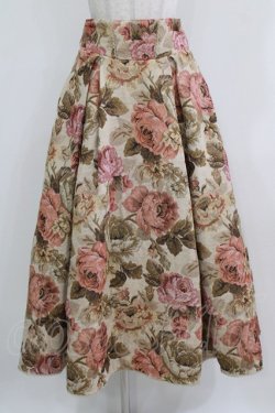 画像1: Kurumi Collaboration / TT*KRゴブランロングスカート L ベージュ H-26-02-24-025-GO-SK-NS-ZH