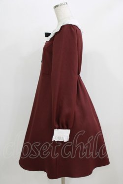 画像2: Amavel / リボン付きワンピース Free ボルドー H-26-02-24-027-CA-OP-NS-ZH