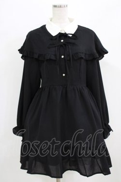 画像1: majoretty / ケープワンピース L ブラック H-26-02-24-028-GO-OP-NS-ZH