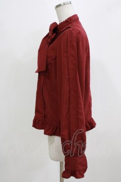 画像2: axes femme kawaii / ボウタイリボンブラウス M ワイン H-26-02-24-042-AX-BL-NS-ZH