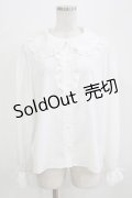 m petit by misako / AM マルエリフリルブラウス L オフ H-26-02-24-044-LO-BL-NS-ZH