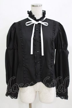画像1: Eri Aino's Collection / シャーロットの水曜日ブラウス M ブラック H-26-02-24-051-PU-BL-NS-ZH