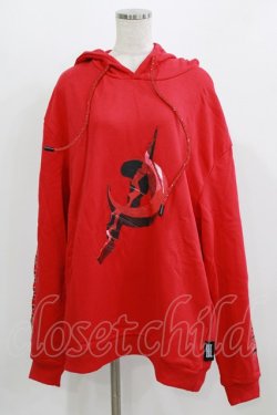 画像1: PINKSPINK / occult symbol hoodie M レッド H-26-02-24-1001-PU-TO-KB-ZH