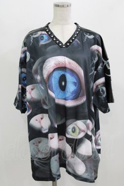 画像1: PINKSPINK / featured concept loose tee L ブラック H-26-02-24-1005-PU-TO-KB-ZH