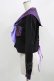 画像2: BLOOD SUPPLY（海外ブランド） / Purple Butterfly Gothic Japanese Bad Girl JK Short Sleeves tops L 黒×紫 H-26-02-24-1007-GO-TO-KB-ZH (2)