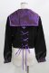 画像3: BLOOD SUPPLY（海外ブランド） / Purple Butterfly Gothic Japanese Bad Girl JK Short Sleeves tops L 黒×紫 H-26-02-24-1008-GO-TO-KB-ZH (3)