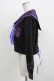画像2: BLOOD SUPPLY（海外ブランド） / Purple Butterfly Gothic Japanese Bad Girl JK Short Sleeves tops L 黒×紫 H-26-02-24-1009-GO-TO-KB-ZH (2)