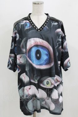 画像1: PINKSPINK / featured concept loose tee L ブラック H-26-02-24-1010-PU-TO-KB-ZH