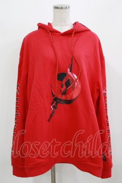 画像1: PINKSPINK / occult symbol hoodie L レッド H-26-02-24-1002-PU-TO-KB-ZH