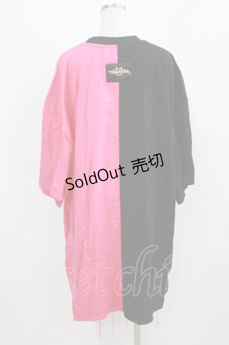画像3: PINKSPINK / cat devil loose tee L ブラック×ピンク H-26-02-24-1003-PU-TO-KB-ZH (3)