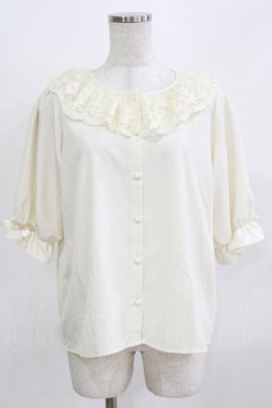 画像1: m petit by misako / MSKデシンレースエリブラウス M 生成り H-26-02-24-055-LO-BL-NS-ZH