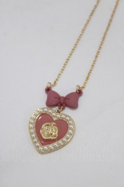 画像1: m petit by misako / AM*NIPLハートネックレス  ピンク H-26-02-24-069-LO-AC-NS-ZH