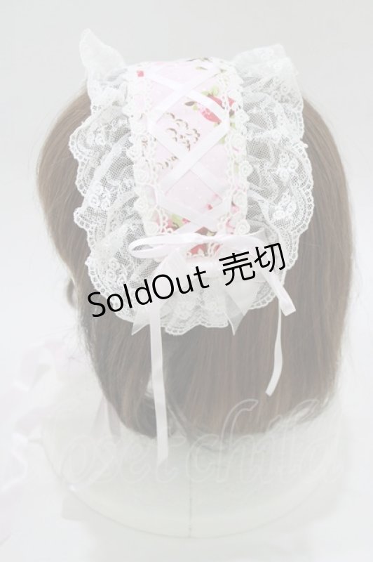 画像2: BABY,THE STARS SHINE BRIGHT / シュガーブーケ柄ロココヘッドドレス  ピンク H-26-02-24-078-BA-AC-NS-ZH (2)