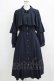 画像1: axes femme / ケープ風フリルワンピース M ネイビー H-26-02-24-016-AX-OP-NS-ZH (1)