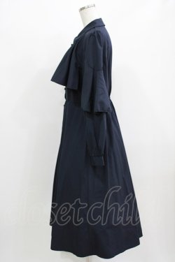 画像2: axes femme / ケープ風フリルワンピース M ネイビー H-26-02-24-016-AX-OP-NS-ZH