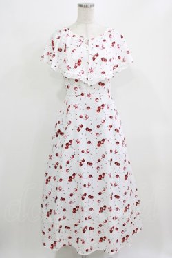 画像1: Amista / Nako/チェリー柄ラッフルキャミワンピース L オフ H-26-02-24-017-PU-OP-NS-ZH