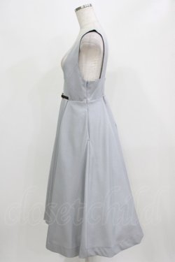 画像2: F i.n.t / チェーンビット使いディープVネックジャンパースカート Free BLUE GRAY H-26-02-24-018-CA-OP-NS-ZH