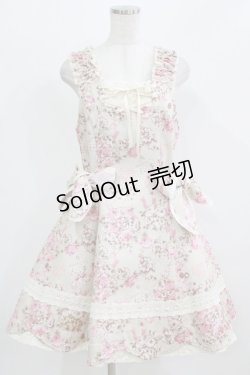 画像1: BABY,THE STARS SHINE BRIGHT / くまちゃんブーケ柄ゴブランジャンパースカート Free 生成り H-26-02-24-003-BA-OP-NS-ZH