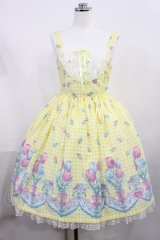 Angelic Pretty / Tulip Bouquetジャンパースカート Free イエロー H-26-02-25-005-AP-OP-NS-ZH