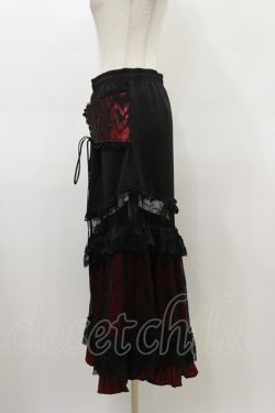 画像3: Qutie Frash / マーメイドスカート  黒×赤 H-26-02-25-1032-QU-SK-KB-ZH