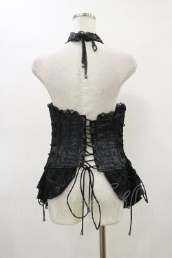 画像2: Qutie Frash / クモメッシュフリルコルセット  黒 H-26-02-25-1004-QU-ZA-KB-ZH