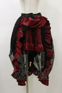 画像3: Qutie Frash / 変形パニエスカート  黒×赤 H-26-02-25-1036-QU-SK-KB-ZH