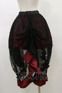 画像4: Qutie Frash / 変形パニエスカート  黒×赤 H-26-02-25-1036-QU-SK-KB-ZH