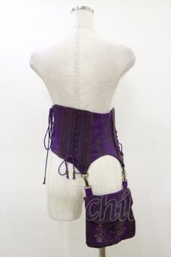 画像2: Ozz oneste / ポケットフラップ付アシメコルセット  パープル H-26-02-25-1007-OO-ZA-KB-ZH