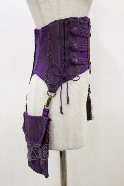 画像3: Ozz oneste / ポケットフラップ付アシメコルセット  パープル H-26-02-25-1007-OO-ZA-KB-ZH