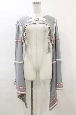 画像1: Ozz oneste / 流水羽衣天女振り袖ボレロ  グレー H-26-02-25-1008-OO-TO-KB-ZH